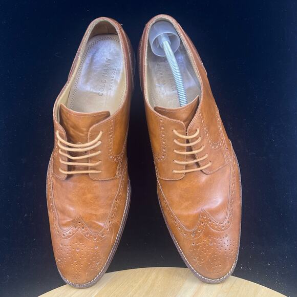 Cole Haan Grand OS Men's 12 M Brown Wingtip Oxford Madison Medallion Leather - Picture 8 of 10